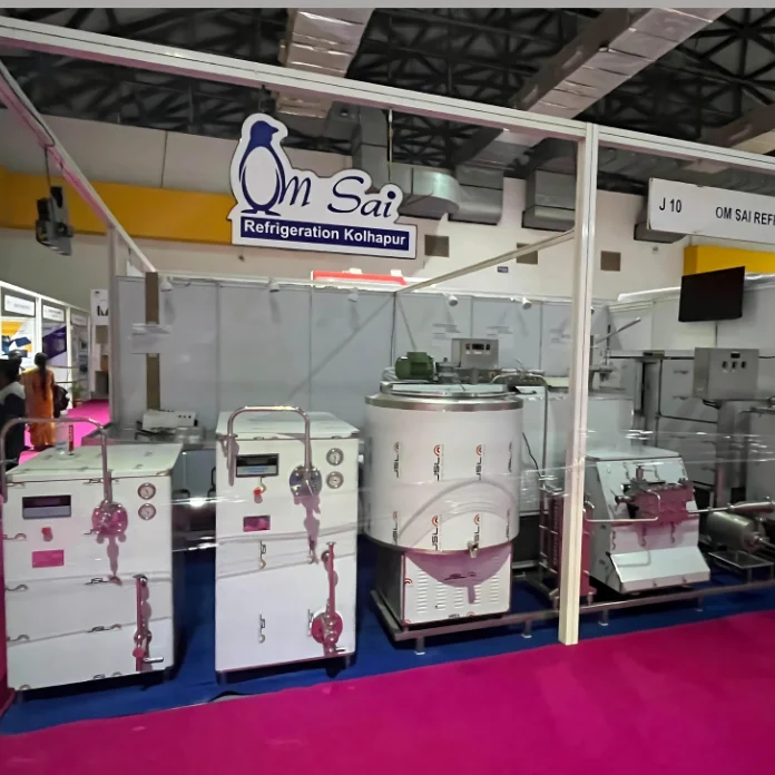 Om Sai Refrigeration store front with product display